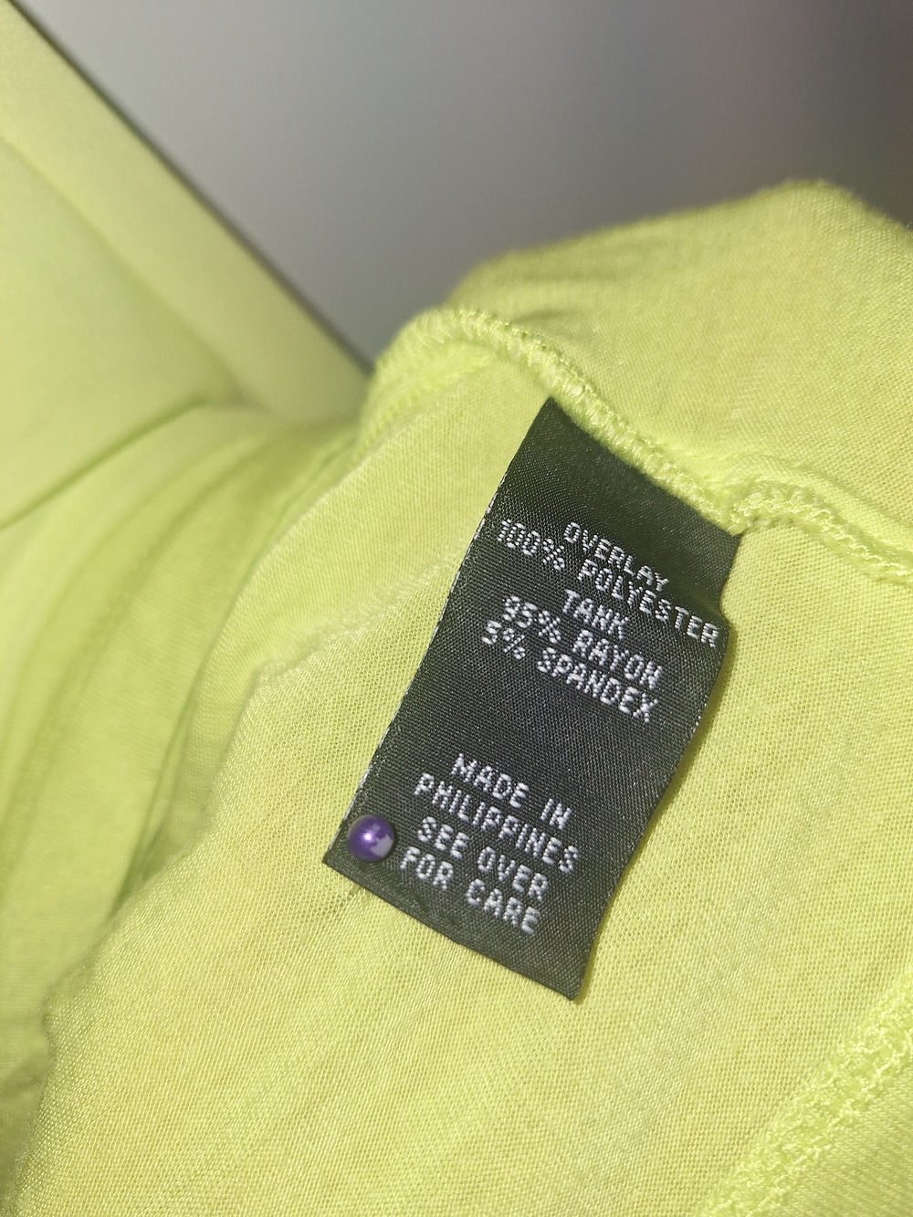 Bwear Women's Neon Lime V-Neck Sleeveless Top - Picture 6 of 6